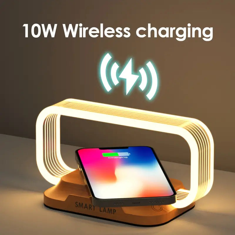 Chargeur sans fil avec lampe LED et port USB