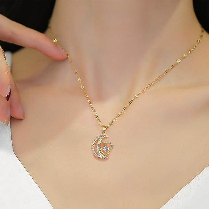 Collier de luxe en acier inoxydable pour femmes 7256