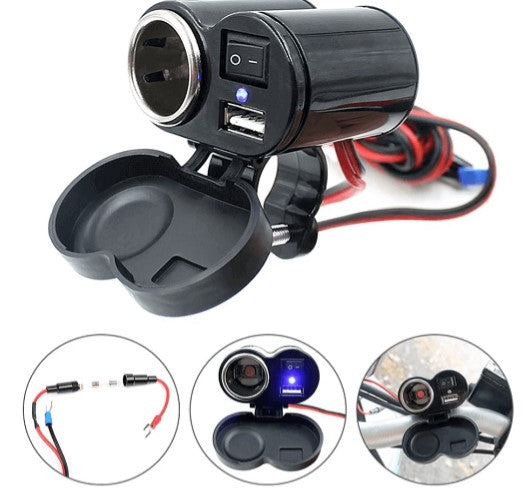 Chargeur USB étanche pour moto