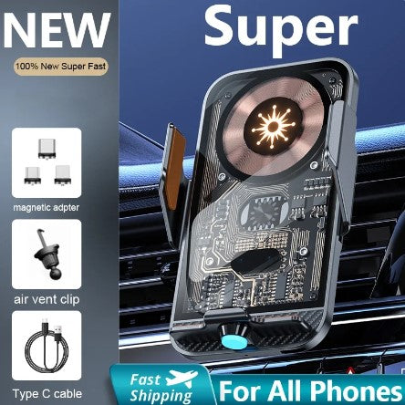 Support de téléphone de voiture et chargeur sans fil