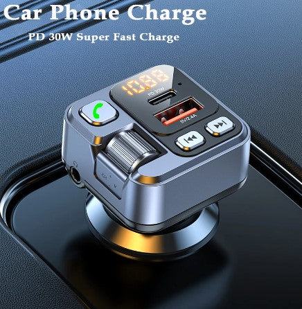 Transmetteur FM Bluetooth et chargeur pour voiture