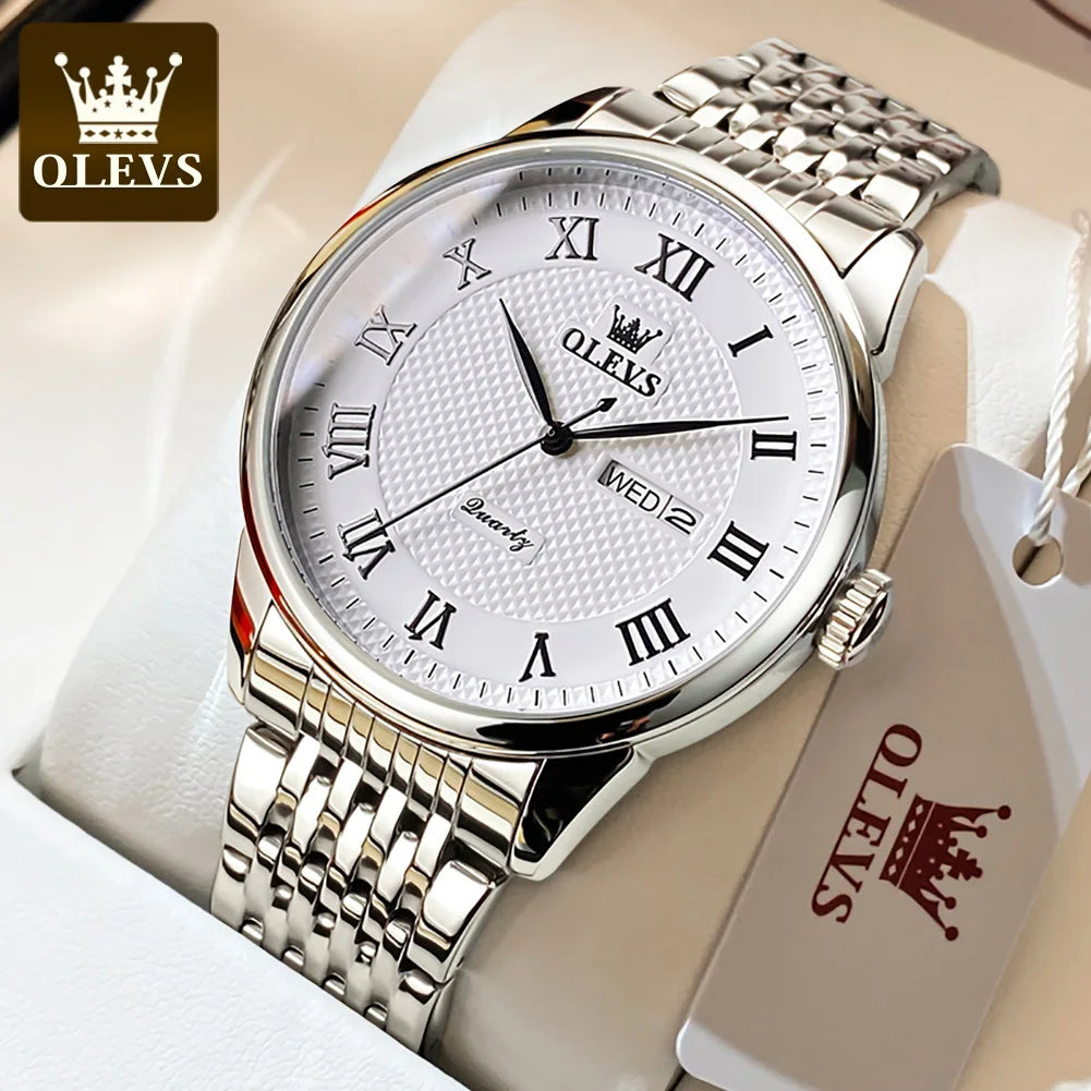 Montre de luxe en acier inoxydable pour homme 3470
