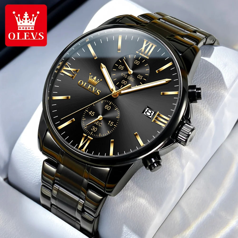 montre de luxe en acier inoxydable pour homme 4639