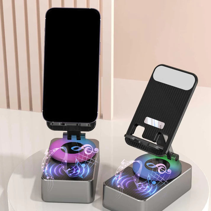 support de téléphone avec haut-parleur audio Bluetooth