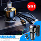 Chargeur rapide de voiture rétractable 4 EN 1