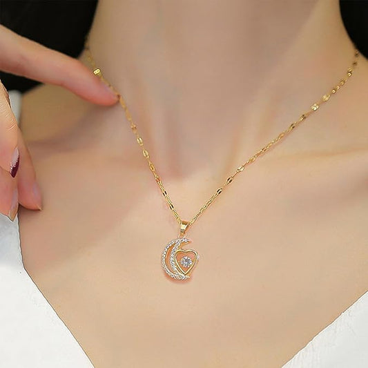 Collier de luxe en acier inoxydable pour femmes 7256