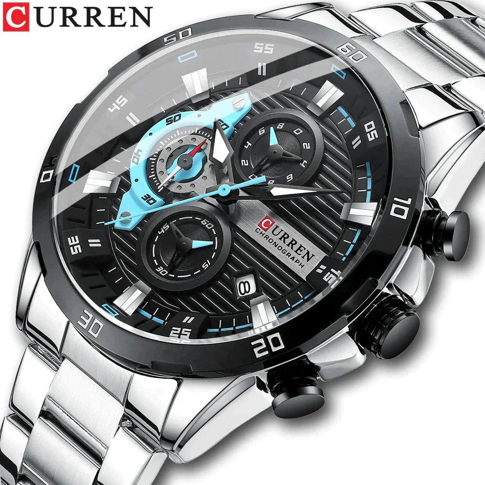 Montre CURREN en acier inoxydable pour hommes