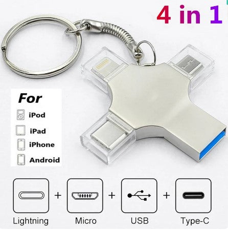 Clé USB 4 en 1 pour plusieurs appareils