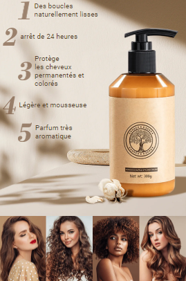 Crème élastique hydratante pour cheveux bouclés