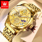 montre de luxe couleur doré pour homme