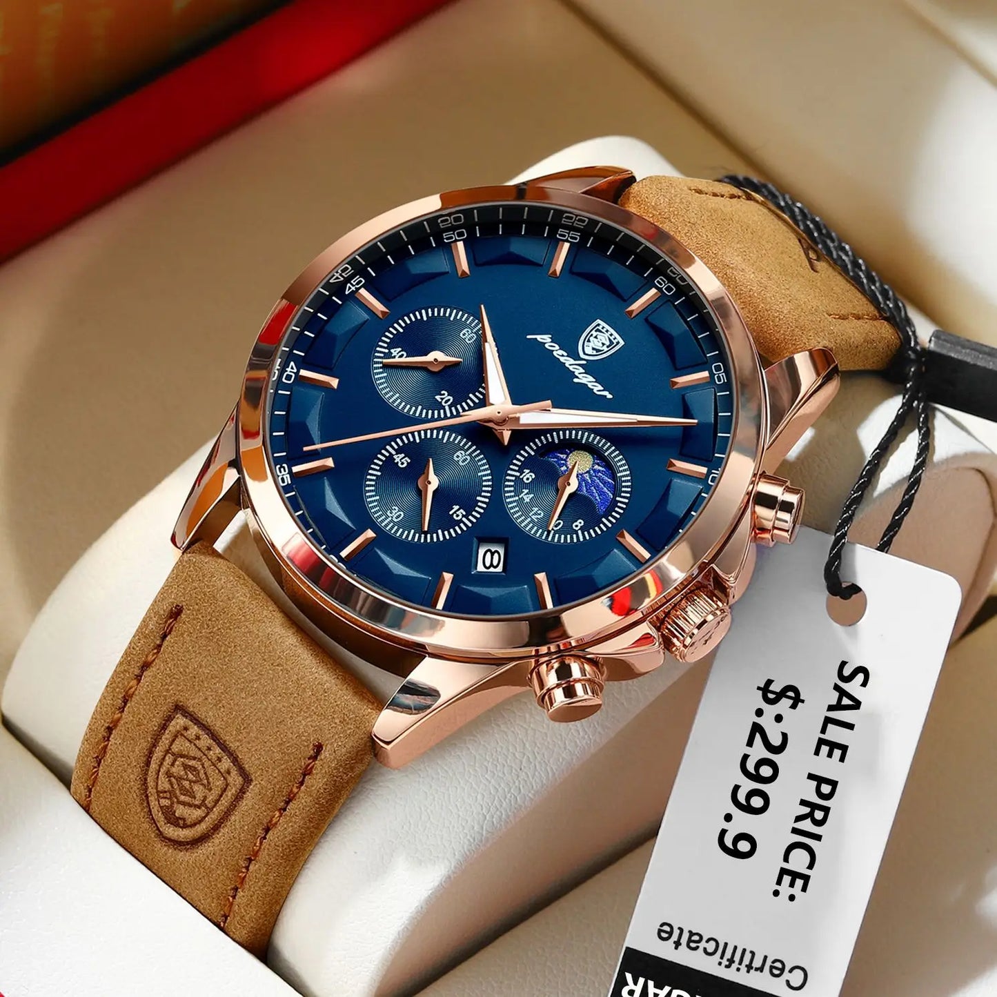 Montre de luxe pour hommes multifonction