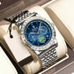 Montre à quartz de luxe en acier inoxydable pour homme 2847